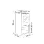 Estufa a Leña Rondo 450 Amesti Certificada - Imagen 6