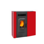 Estufa de Pasillo Pellet Slim 9000 Rojo Amesti