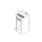 Estufa a pellet Milano blanco Amesti - Imagen 2