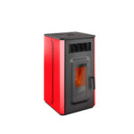 Estufa a pellet Vulcan 10 rojo italiano Amesti