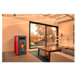 Estufa a pellet Vulcan 10 rojo italiano Amesti - Imagen 3