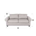 Sofá Cama 3 Cuerpos  Louise Tela Color Ceniza - Imagen 8