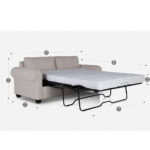 Sofá Cama 3 Cuerpos  Louise Tela Color Arena - Imagen 7