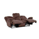 Sofá Reclinable 3 Cuerpos Arles Tela Chex Café