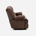 Sofá Reclinable 3 Cuerpos Arles Tela Chex Café - Imagen 5