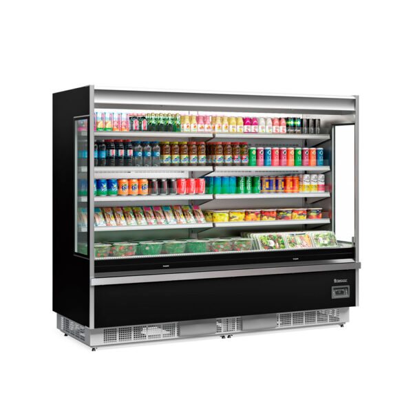 VITRINA MURAL REFRIGERADA 240cm NEGRA