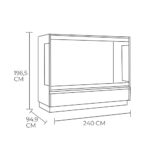 VITRINA MURAL REFRIGERADA 240cm NEGRA - Imagen 2