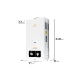 Calefont Gas Licuado Mademsa 5Lt Tiro Natural - Imagen 3