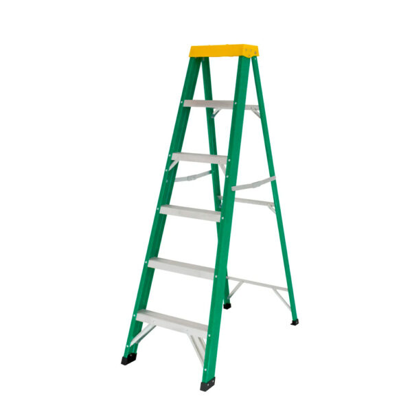 Escalera tijera Fibra de Vidrio 1.87m  5 Peld.