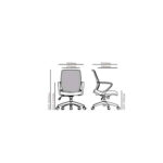 Silla de Oficina R6 Blanca Respaldo Malla - Imagen 5