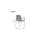 Silla de Visitas Yes Respaldo Malla - Imagen 5