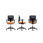 Silla de escritorio Y10 Medio Tapiz Mostaza - Imagen 2