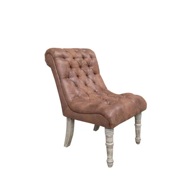 Sitial Curvo Melisa microfibra café