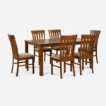 Juego Comedor Rectangular 6 Sillas Miami