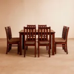 Comedor 8 Sillas Ñuble Caramelo – Tela Café - Imagen 2