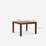 Comedor 8 Sillas Ñuble Caramelo – Tela Café - Imagen 4