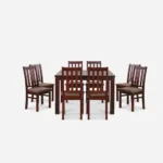 Comedor 8 Sillas Ñuble Caramelo – Tela Café - Imagen 6