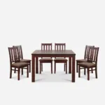 Comedor 8 Sillas Ñuble Caramelo – Tela Café - Imagen 9