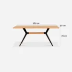 Mesa de Comedor Boston con 2 Cajones - Imagen 2