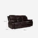 Sofá 3 Cuerpos Reclinable Andalucía Chocolate - Imagen 4
