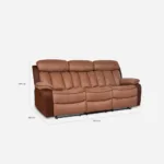 Sofá 3 Cuerpos Reclinable Moka - Imagen 3