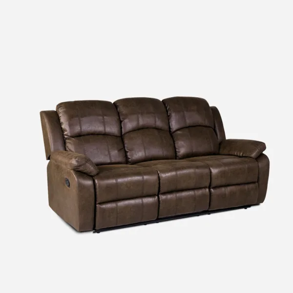 Sofá 3 Cuerpos Reclinable Oslo Chocolate