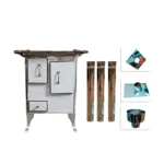 Cocina a leña enlozada 1P con Horno + KIT