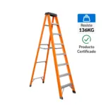 Escalera tijera Fibra de Vidrio 2.48m 7 Peld - Imagen 2