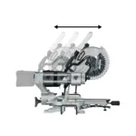 Sierra ingleteadora telescópica 10" 2.000W - Imagen 4