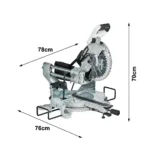 Sierra ingleteadora telescópica 10" 2.000W - Imagen 9