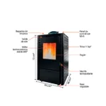 Estufa a Pellet Linea Austral Yelcho Alcázar - Imagen 2