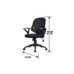 SILLA EJECUTIVA BASIC BASE NYLON GIRATORIA - Imagen 2
