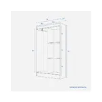 Clóset 4 Puertas Bagua Blanco - Imagen 4