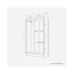 Clóset 4 Puertas Bagua Wengue - Imagen 6