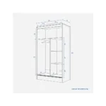 Clóset 2 Puertas Corredera Caburgua Walnut - Imagen 6