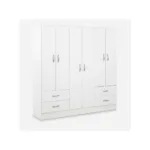 Clóset Maipo 6 Puertas 4 Cajones Blanco