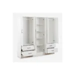 Clóset Maipo 6 Puertas 4 Cajones Blanco - Imagen 2