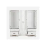 Clóset Maipo 6 Puertas 4 Cajones Blanco - Imagen 3