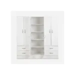 Clóset Maipo 6 Puertas 4 Cajones Blanco - Imagen 4