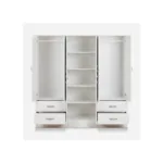 Clóset Maipo 6 Puertas 4 Cajones Blanco - Imagen 5