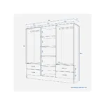 Clóset 6 Puertas 4 Cajones Maipo Chocolate - Imagen 6