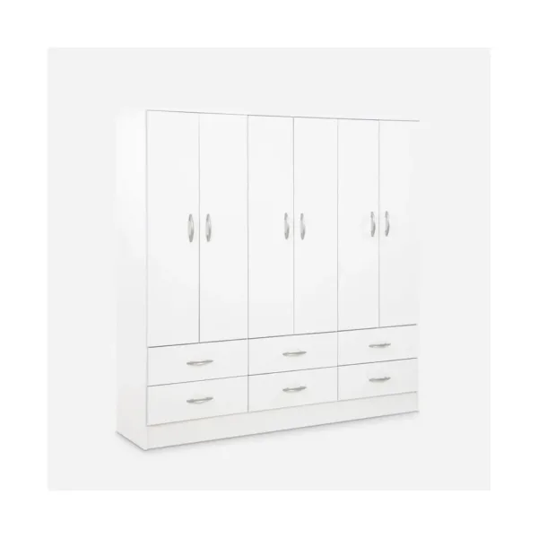 Clóset Maipo 6 Puertas 6 Cajones Blanco