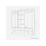 Clóset 6 Puertas 6 Cajones Maipo Chocolate - Imagen 6