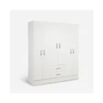 Clóset 6 Puertas 2 Cajones Trancura Blanco