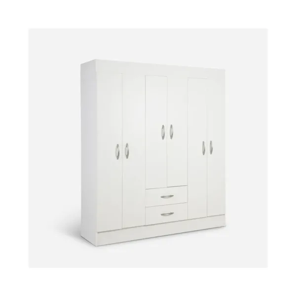 Clóset 6 Puertas 2 Cajones Trancura Blanco