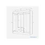 Clóset 6 Puertas 2 Cajones + Librero Sucre - Imagen 3