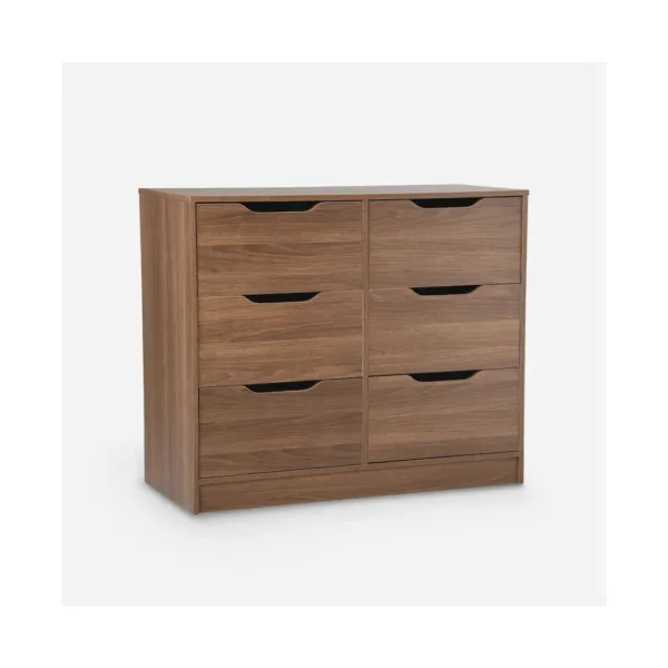 Cómoda 6 Cajones Nogal Amazónico