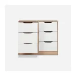 Cómoda 6 Cajones Olmo Blanco - Imagen 4