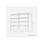 Cómoda 8 Cajones Austria Nogal Amazónico - Imagen 2