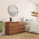 Cómoda 6 Cajones Nórdica Nogal Amazónico - Imagen 6